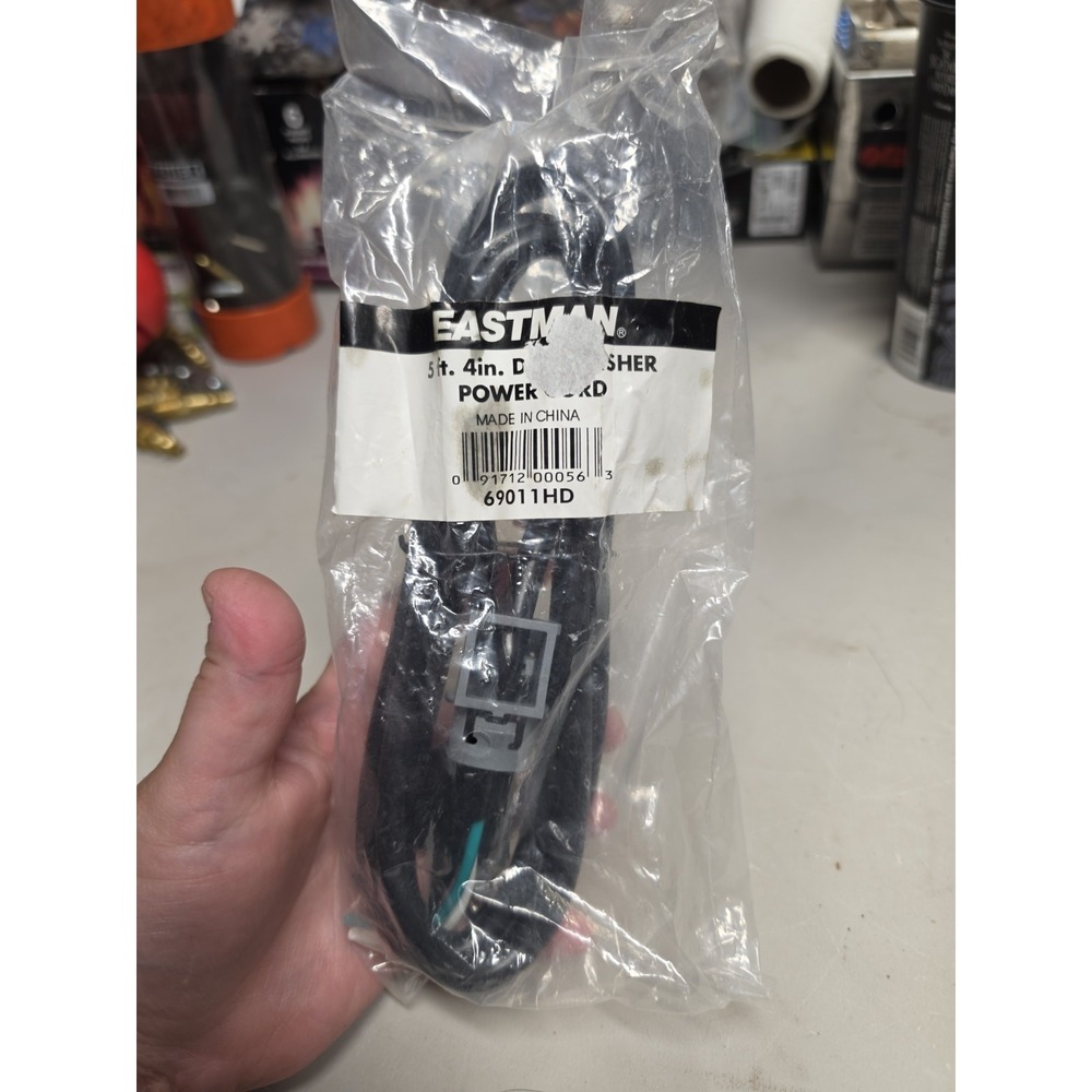1 Eastman Universal Dishwasher Power Plug Kit Power Cord 5' 4" New 69011HD